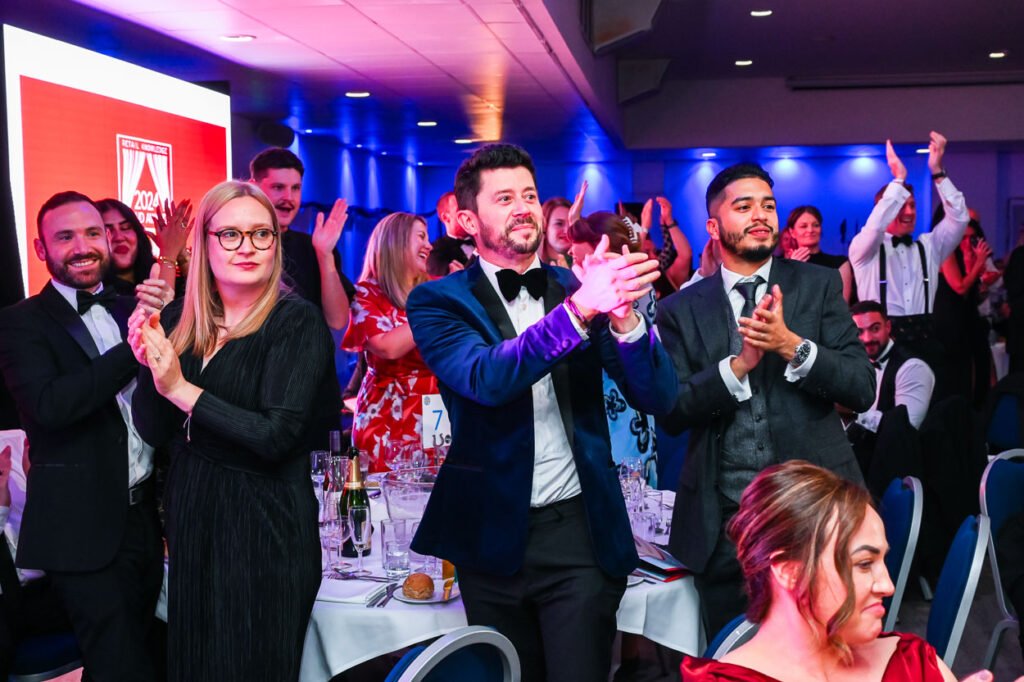 Photograph of Crowd standing to applaud at Formal Dinner Event, Kingpower Stadium, Leicester