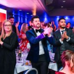 Photograph of Crowd standing to applaud at Formal Dinner Event, Kingpower Stadium, Leicester