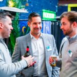 Photo - 3 men networking at an informal business event, Jewellery Quarter, Birmingham