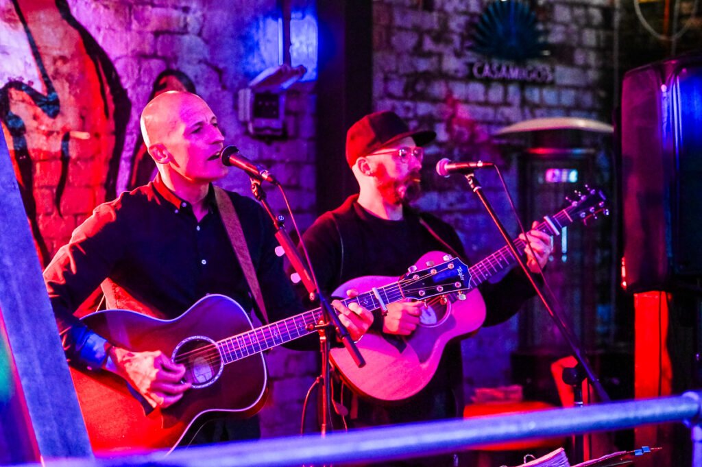 Event photo - Guitarists playing in a band, at The Button factory, Jewellery, Quarter in Birmingham