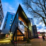 Dusk image of Park Regis Hotel, Birmingham - Photographer Edward Shaw