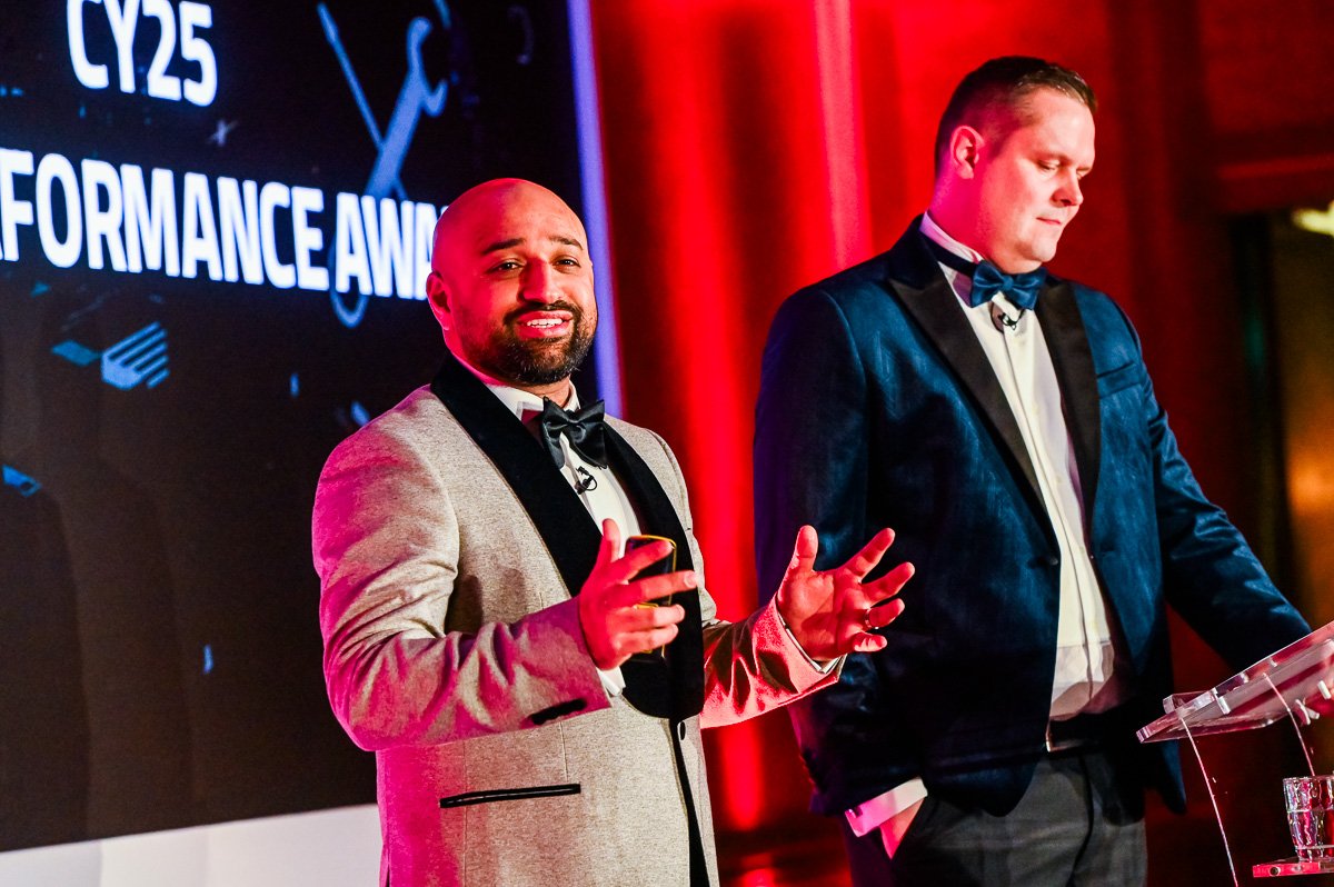 Compere photos at Toyota awards event